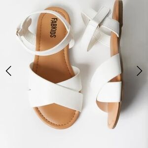 FABKIDS White Strappy Ankle Strap Sandals